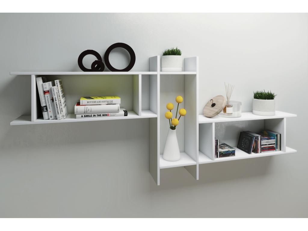 Zensova Wooden Wall Shelf Hanging Shelf Bookshelf Zensova Wall Board Sirola Zensova White OUQO86794