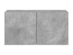 Wall-mounted TV unit, concrete grey, 80x30x41 cm EBFW60728