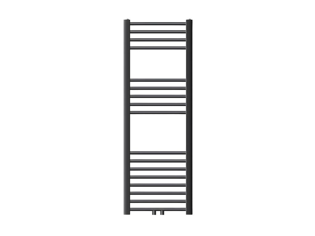 Zensova bathroom radiator with central connection and towel warmer, anthracite, IZGH40798