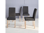 Set of 4 chairs - Zensova - Zensova chairs - cerused wood legs - dark grey KEGC35198