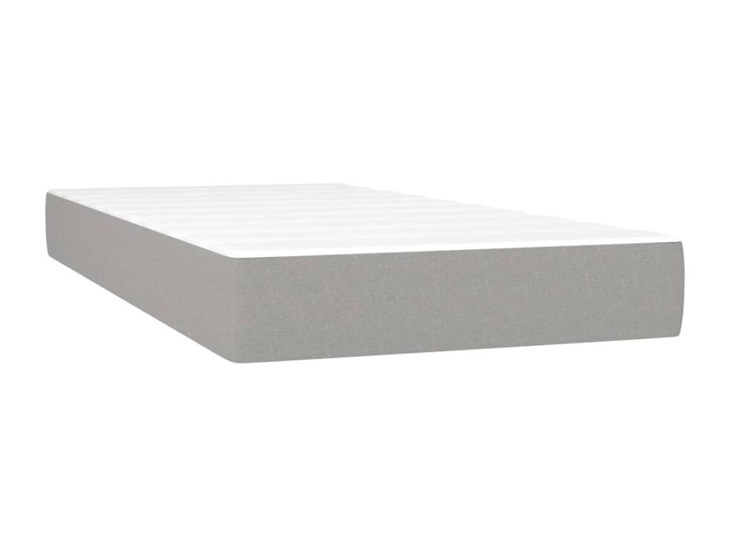 Lumenao bed base and light grey mattress 120x190 fabric RTYX98775