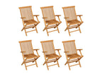 7-piece garden furniture set, solid teak wood HHIB17671