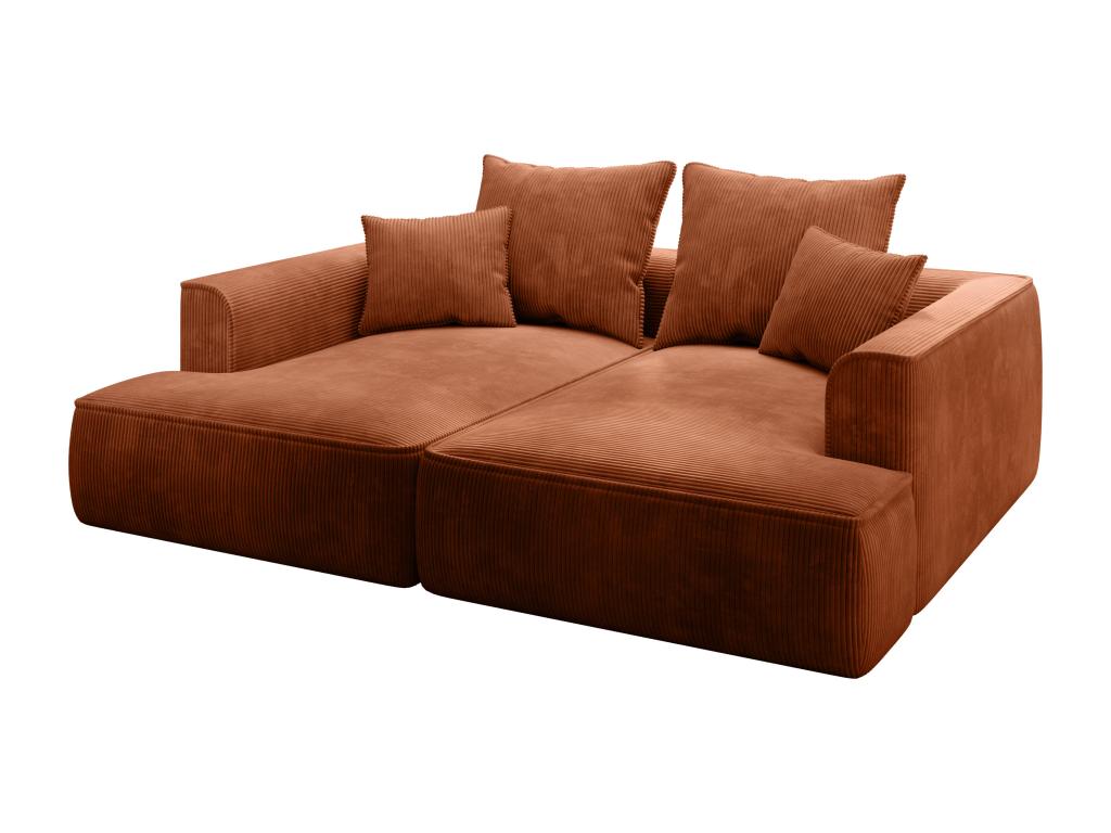 3-seater sofa with deep seat comfort in corduroy velvet Zensova VFVY49997