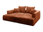 3-seater sofa with deep seat comfort in corduroy velvet Zensova VFVY49997