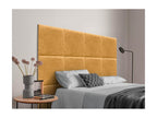 Zensova Upholstered Headboard in Eco-Friendly Wool, Composed of Interchangeable Self-Adhesive Panels, Luxury Upholstered Bedroom, Mustard, 135 cm, MHEN42158