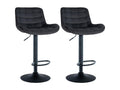 Set of 2 Bar Stools - Velvet / Metal - Zensova UUUN29730