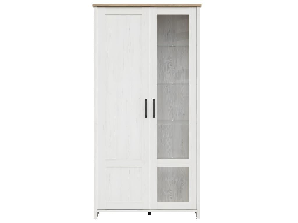 Zensova 2-Door White and Wood Sideboard TNEU36848