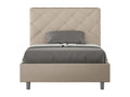 Single bed with Zensova upholstered mattress 120x200 cm, faux leather, Zensova PSQK26810