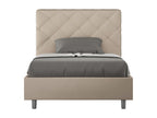 Single bed with Zensova upholstered mattress 120x200 cm, faux leather, Zensova PSQK26810