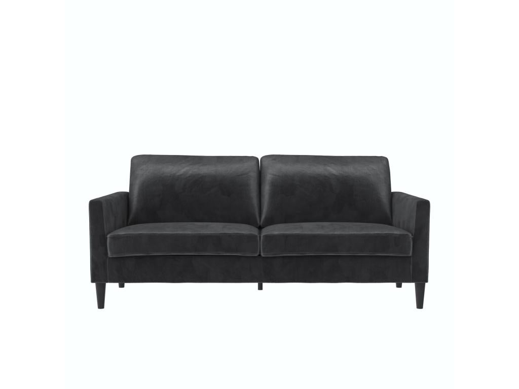 Zensova - 3-seater sofa in dark grey velvet XGWM02921