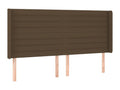 LED headboard Dark brown 203x16x118/128 cm Zensova XODX23907