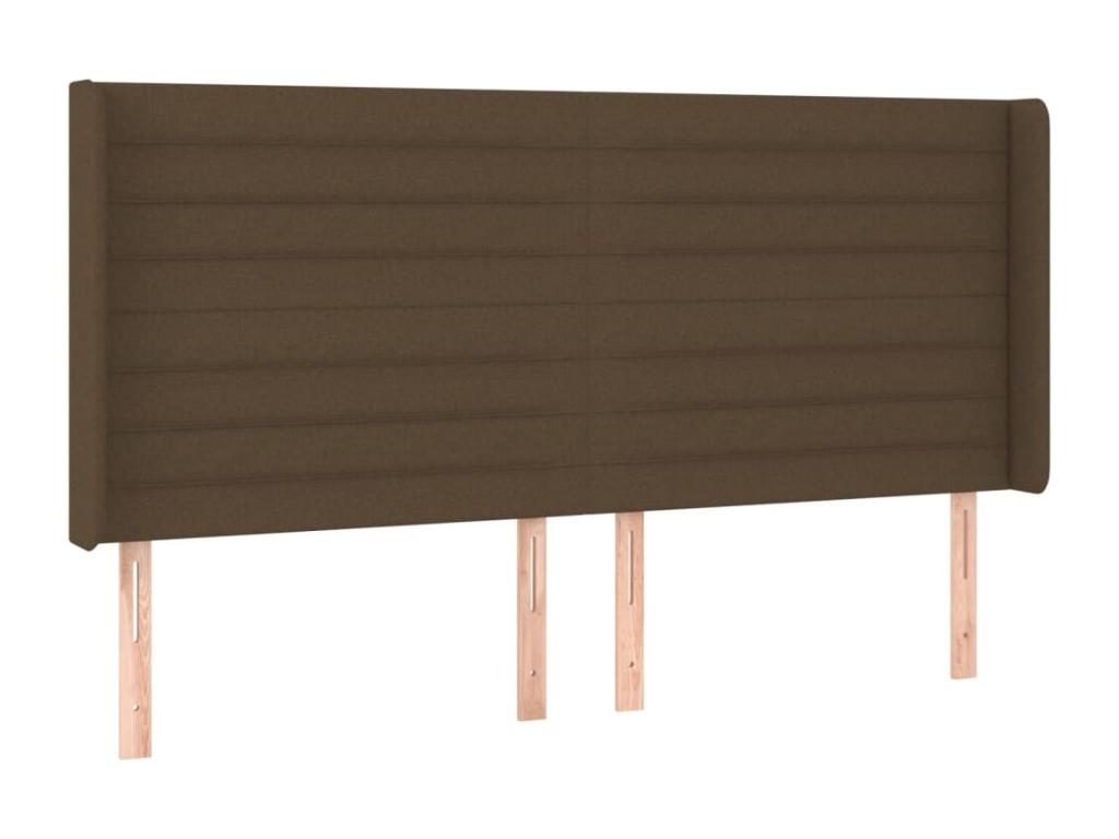 LED headboard Dark brown 203x16x118/128 cm Zensova XODX23907