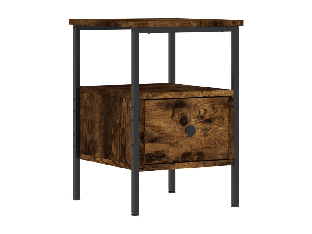Smoked oak bedside table, 34x36x50 cm, Zensovaingenierie JPBQ15731