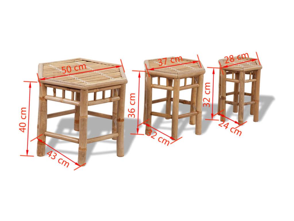 Elariva 3-piece garden stools ZDAD45705