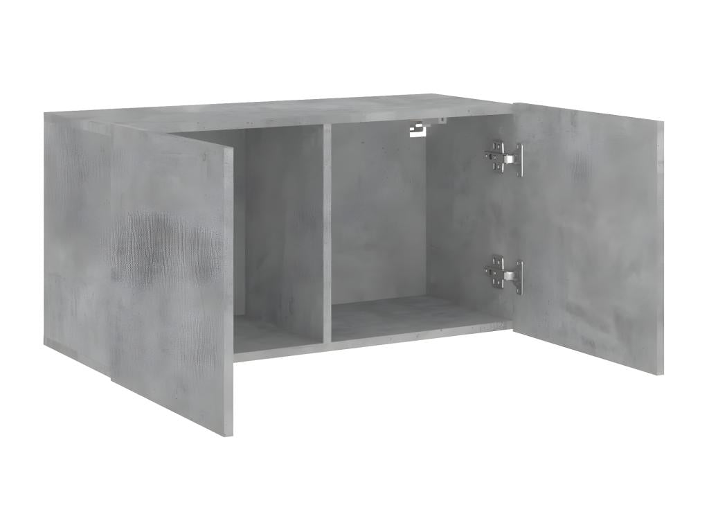 Wall-mounted TV unit, concrete grey, 80x30x41 cm EBFW60728