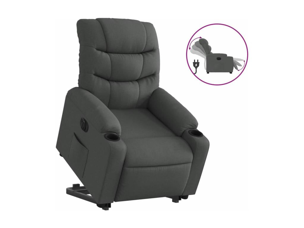 Dark grey electric reclining chair Zensova VLBJ37522