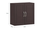 Elariva FRG231-BR Wall-Mounted Bathroom Cabinet/Toilet Cabinet/Wall-Mounted Chest of Drawers – 2 Doors - Brown RCMQ01018