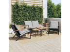 Zensova 5-piece balcony furniture set with cushions, steel, NRSI76737