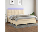 Zensova bed and mattress with LED lighting, cream color, 200x200cm, Zensova XKYY61338