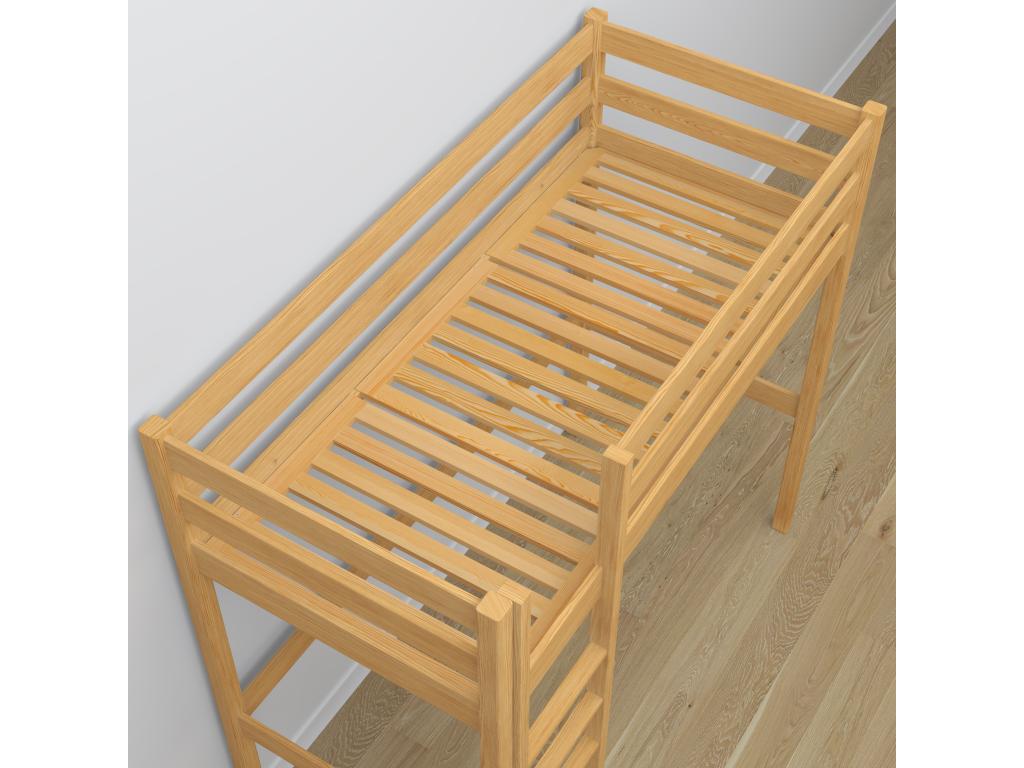 Wooden loft bed N05 Natural Pine 80x190 MHST55524