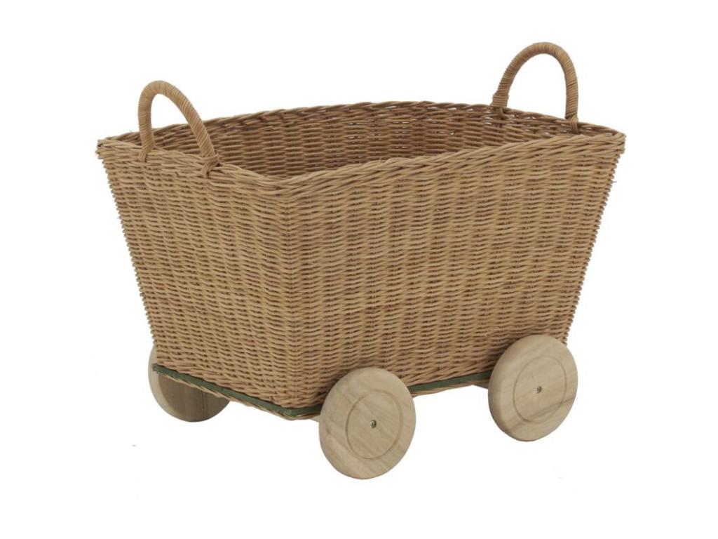 Rattan and wood trolley DXDL24841