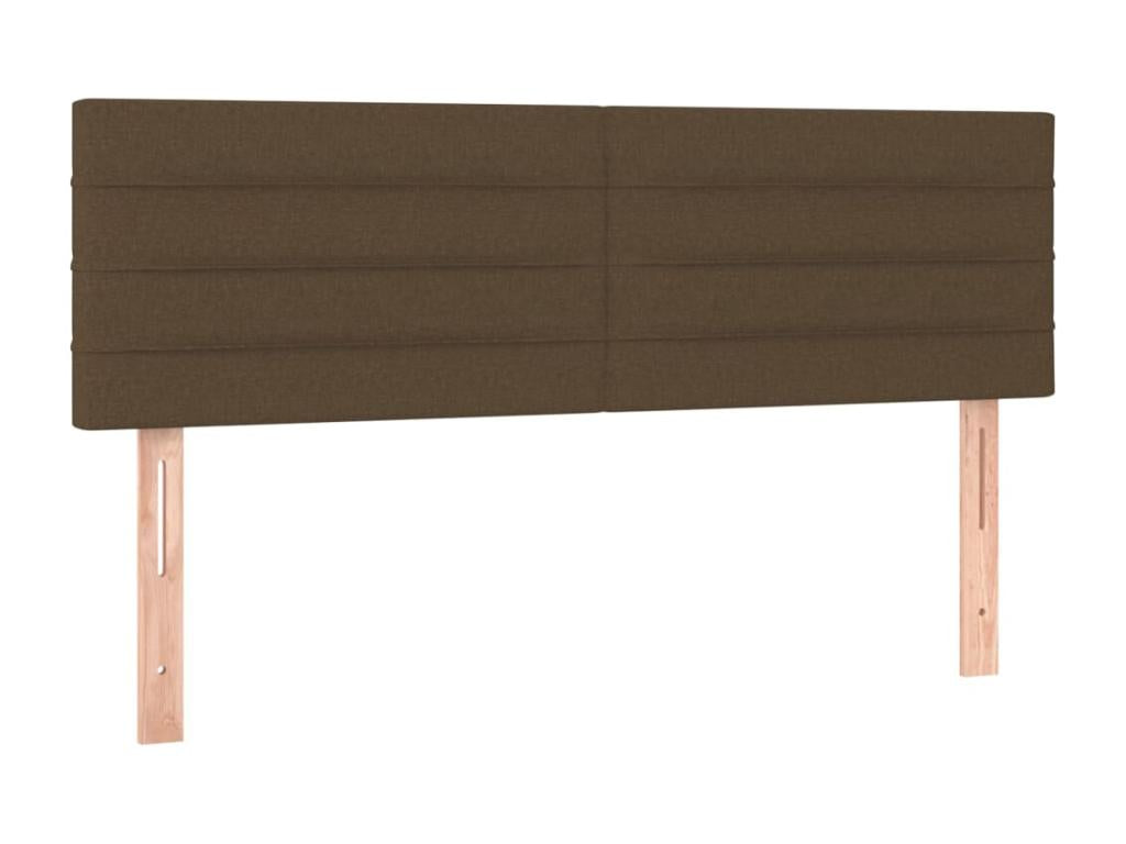 Upholstered bed base with mattress, dark brown, 140x200 cm, OEBD04508