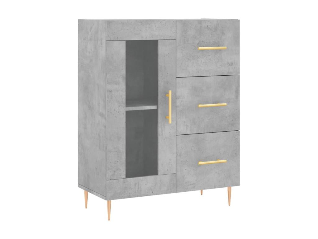 High sideboard, concrete grey, 69.5x34x180 cm, engineered wood, OVSC31203