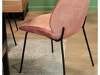 Zensova contemporary chair in pale pink velvet, set of 2 WJYX03844