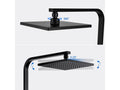 Thermostatic Shower Column, Black, Adjustable Height, Shower Column with Mixer Tap, Shower Mixer for Bathroom WPPL42367