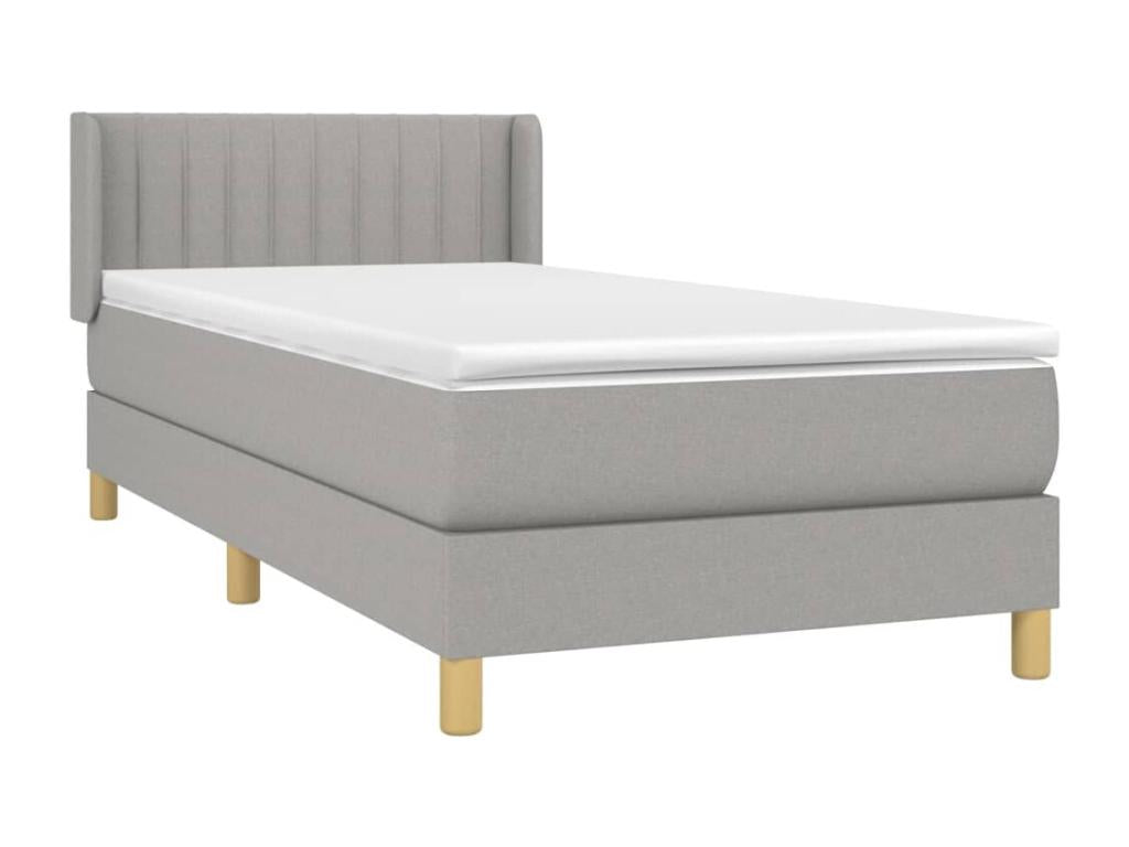 Zensova upholstered bed with light grey mattress 80x200 cm Zensova ONHH23694