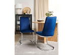 Set of 2 ALTOONA dining chairs, navy blue velvet, IHIG09499