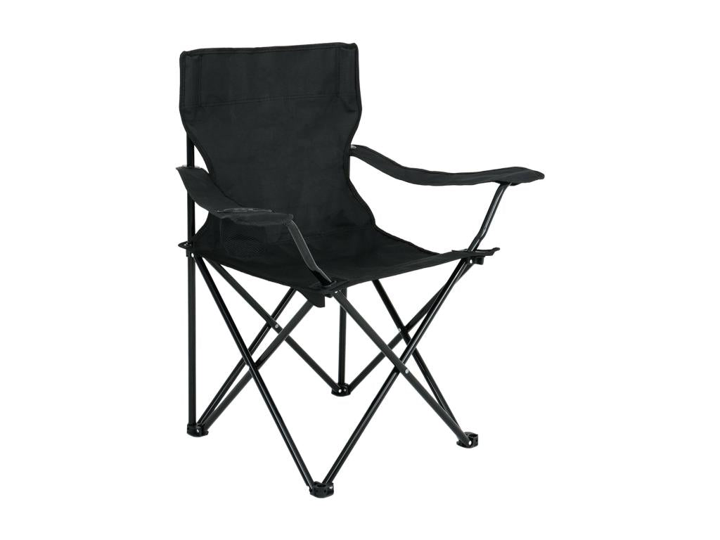 The Lysvia set of 2 folding camping chairs in black UYTE99615