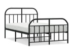 Black metal bed with headboard and footboard, 120x200 cm, BJRL68410