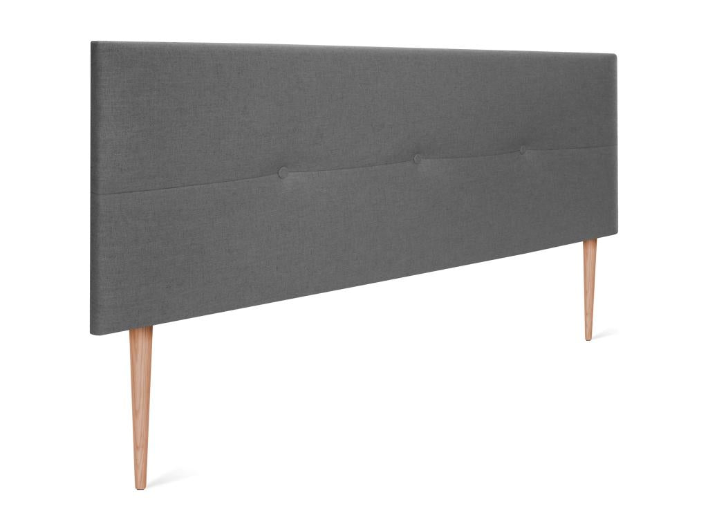 Zensova Natural Linen Headboard with Buttons 160x105cm with Legs for 150/160cm Beds - Dark Grey NSFG59076