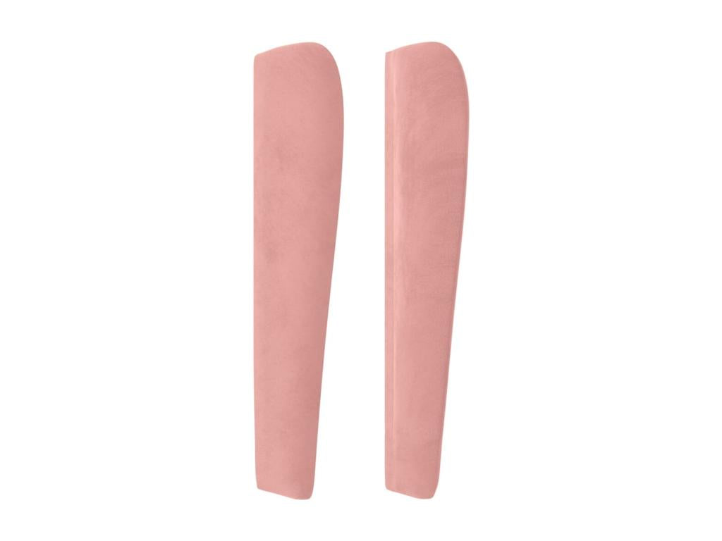 Headboard with wings, Pink, 163x23x118/128 cm, Velvet, CLIB25246