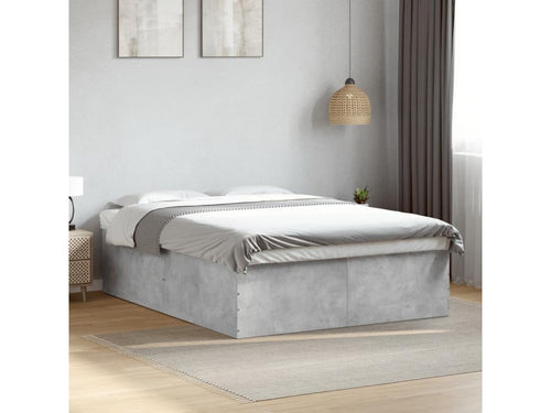 Bed frame without mattress, concrete grey, 150x200 cm, DPYA53108
