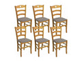 Zensova - Set of 6 Chairs Stained Oak and Seats in Zensova Oak Grey HBXJ53585