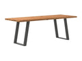 Light brown rectangular solid oak dining table NOZO81991