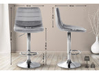 Bar stool - Velvet / Metal - Grey - Elariva JEKK38870