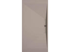 Sand-colored shower tray with smooth finish and colored grate - 190x80 cm MRMF50797