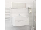 White Bathroom Furniture Set 5 NWTV00832