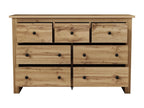 Sideboard with 7 drawers - particleboard - Natural BIBY58132