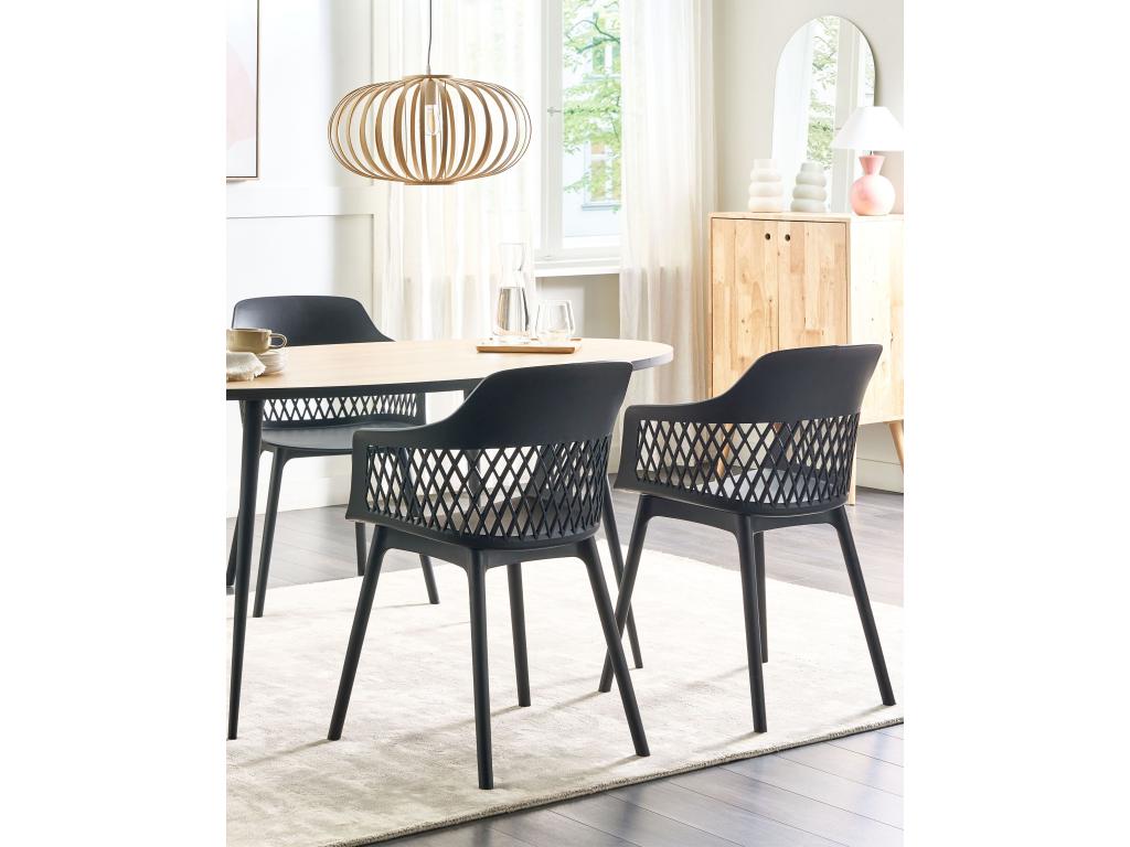 Set of 2 Black Dining Chairs UDSO90051