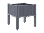 Planter with grey legs 40x40x42 cm PP FAKT90615