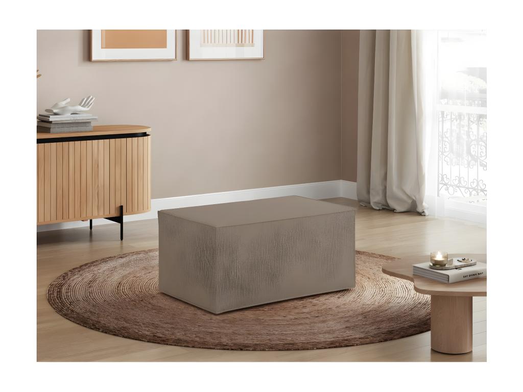 Lumenao looped fabric pouf - W90 x D50 x H41cm - Lumenao WUPR38219