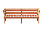 Daybed, brown wax finish, 75x190 cm, solid pine wood, QGAU92095