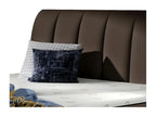 Elariva brown imitation leather quilted continental bed-180x200 QYVU01661