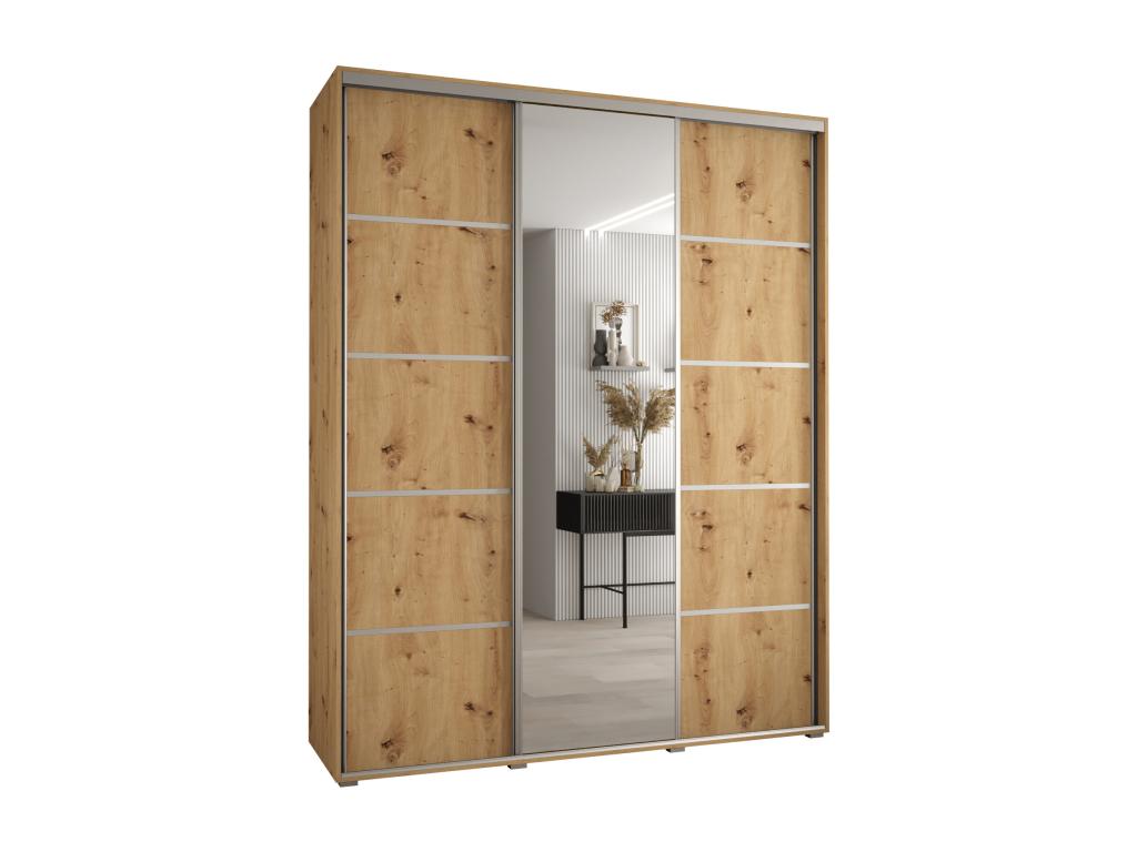 Lumenao 5-Door Sliding Wardrobe 235.2/170/60 3 Doors Lumenao/Silver MAVN55163
