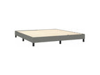 Bed base with mattress, Dark Grey 160x200 Fabric ABVS56142