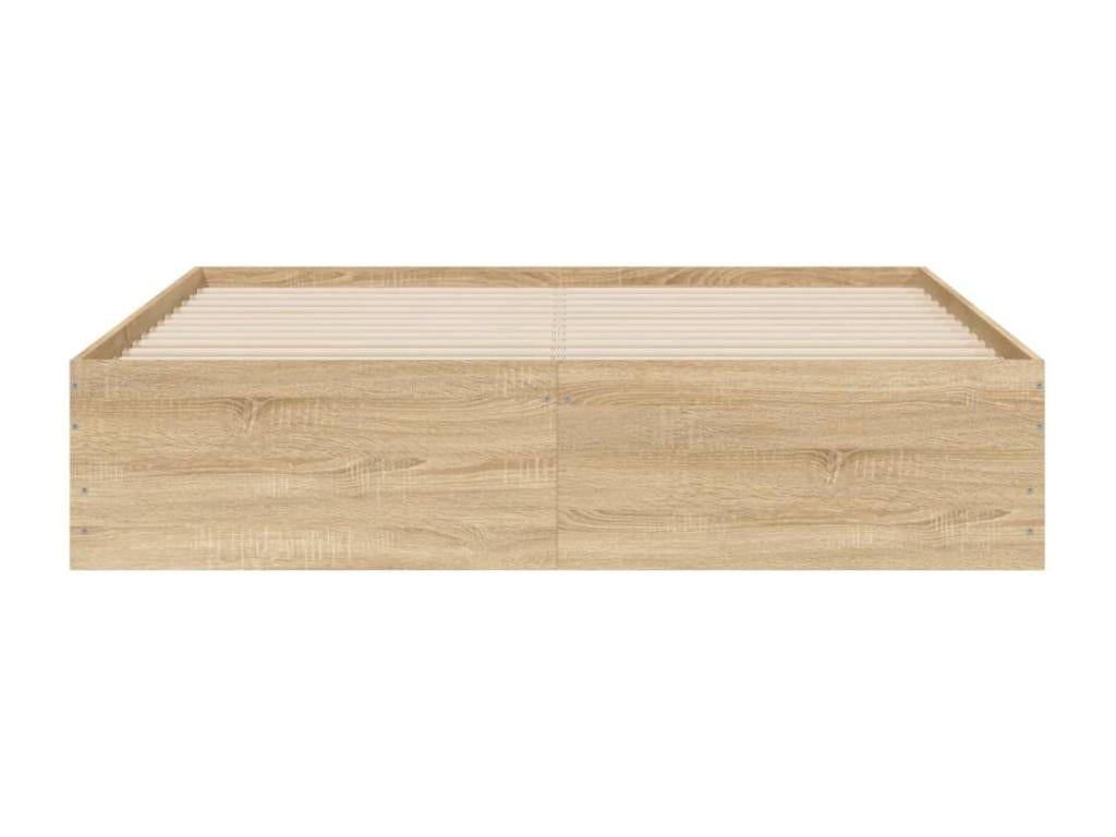 Zensova oak bed frame and drawers 150x200 cm engineered wood QMXQ72967